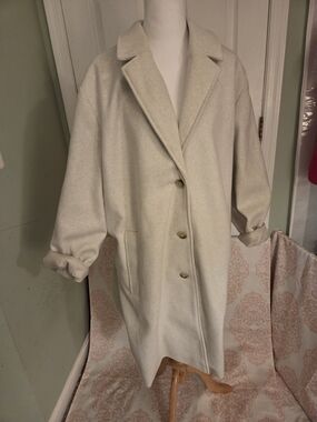 NWT Old Navy Cream Car Coat 3x TRENCH WOMEN' JACKET
